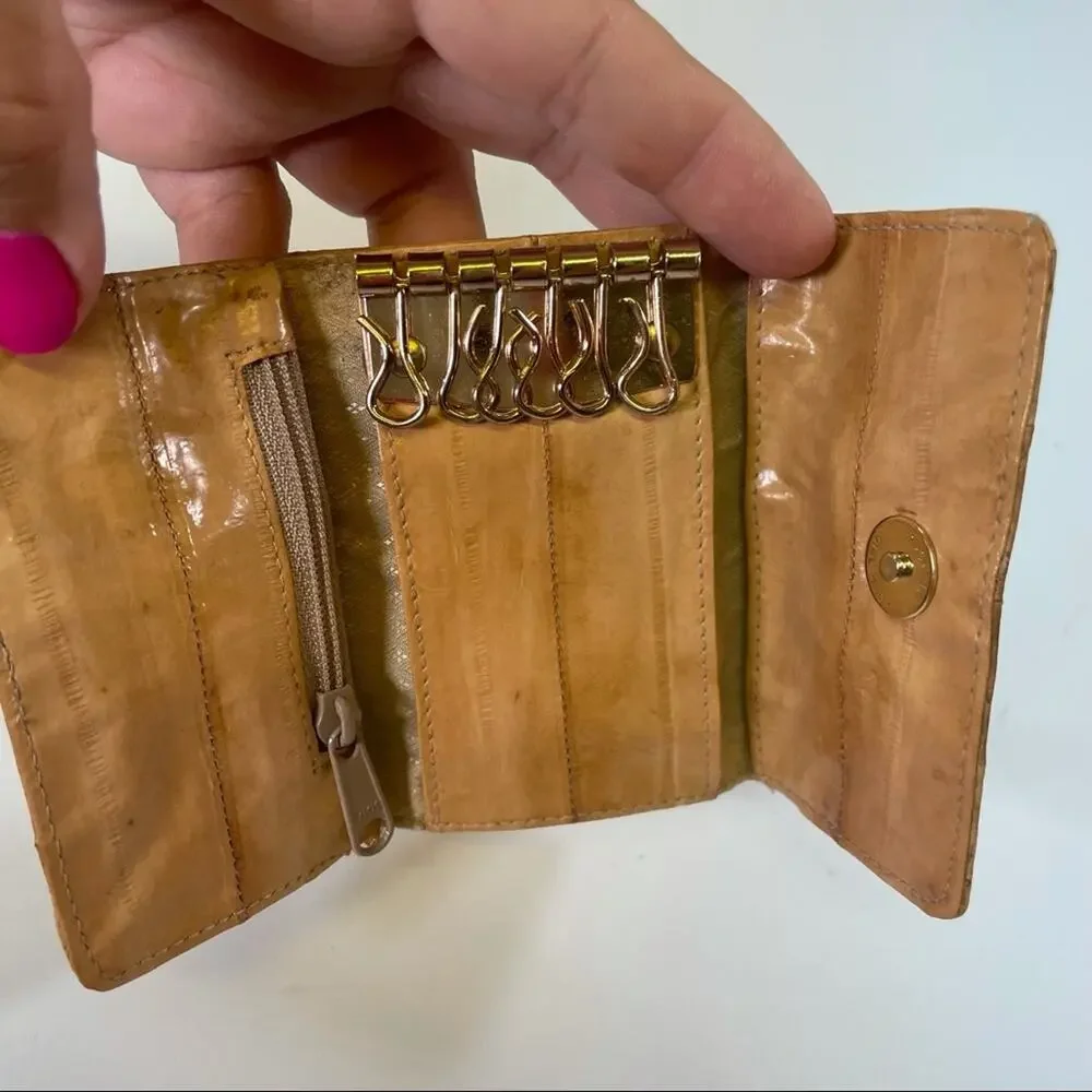 Vintage Eel leather mini wallet